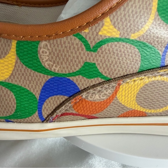 NEW 🌈 COACH 🌸 Women's Citysole Skate Sneakers in the Rainbow Signature Canvas ‼️ - Picture 5 of 12